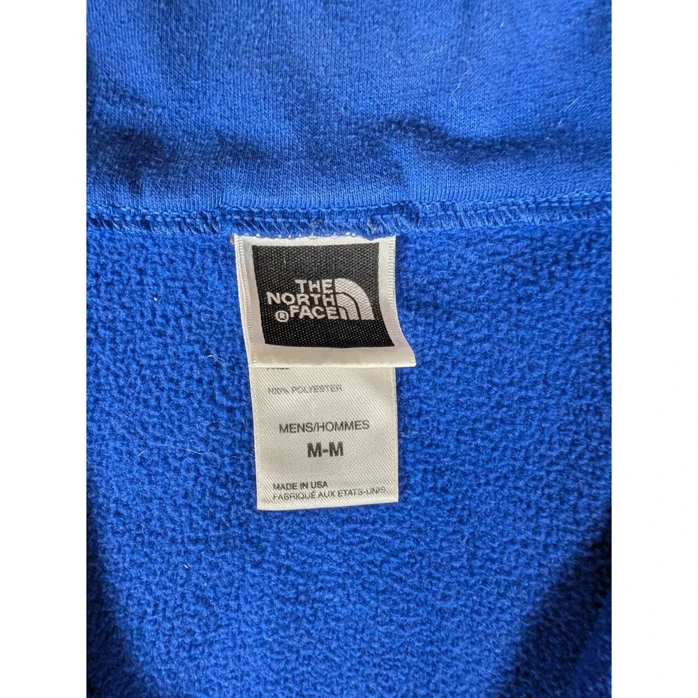 The North Face Mens Blue Quarter Zip TKA Wick Fleece Pullover Made in USA M-M